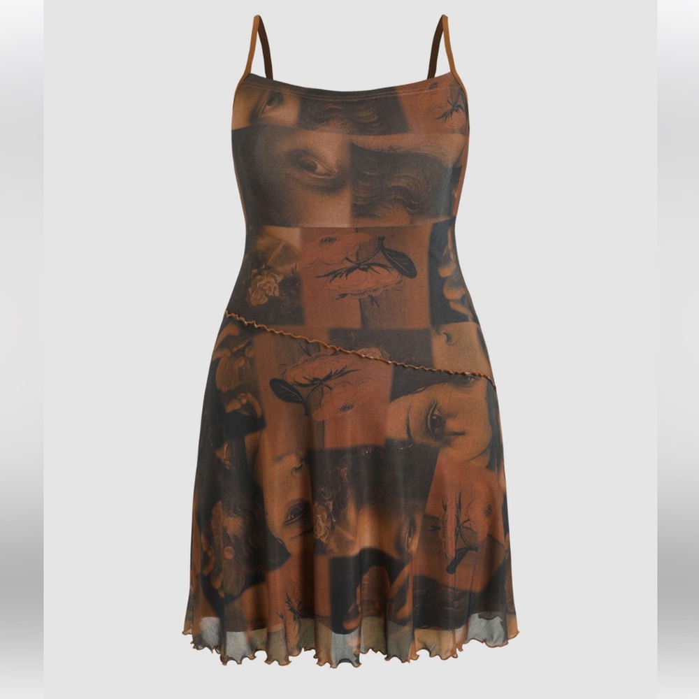 JERSEY GRAPHIC MINI DRESS CURVE & PLUS